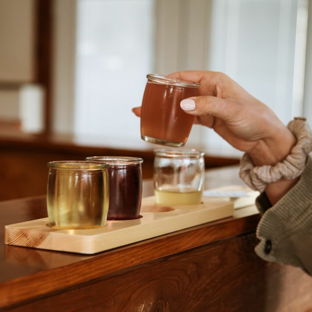 cider flight tasting