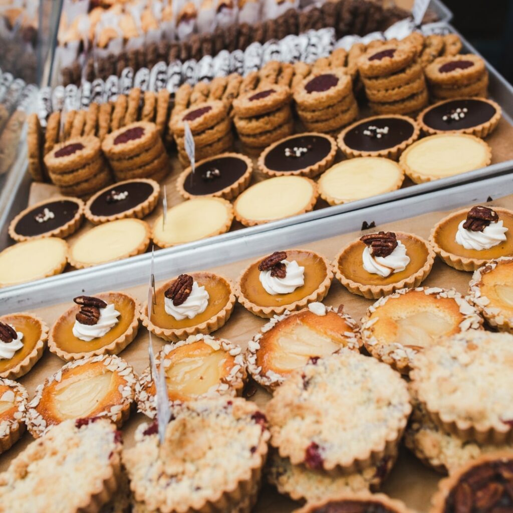 baked goods on display