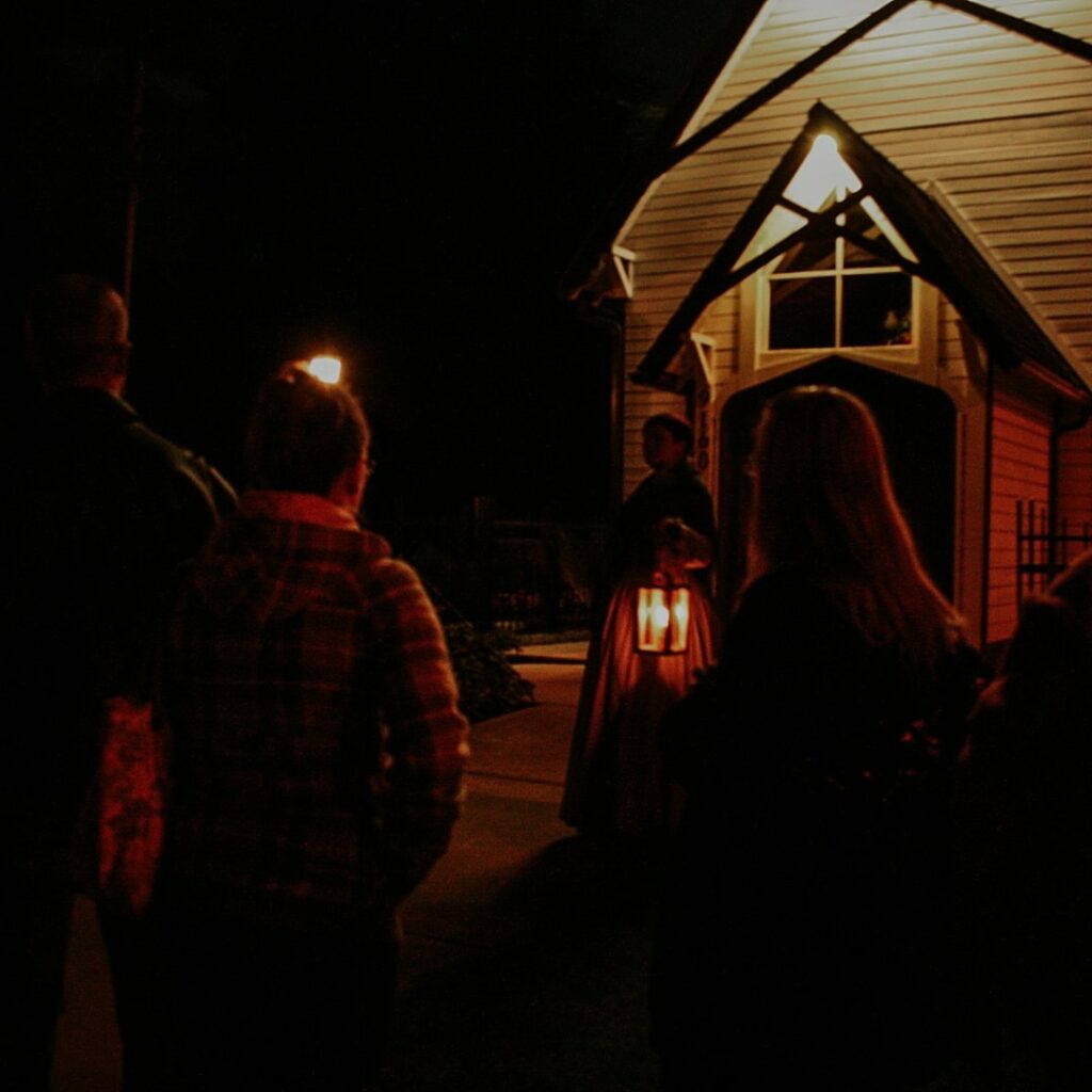 people on haunted tour