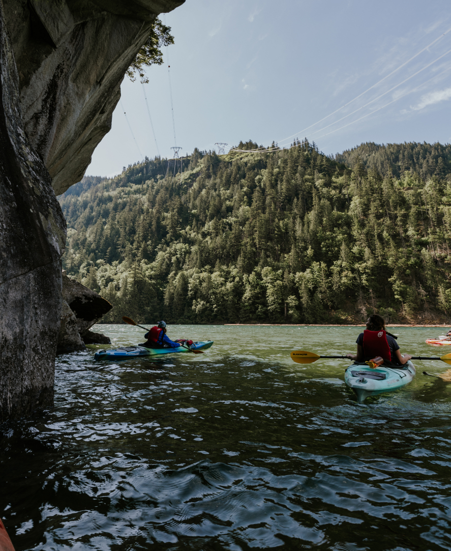 Kayakers Near Rockface 2